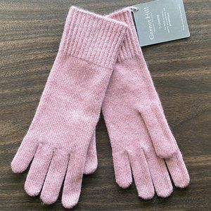 Garnet Hill cashmere gloves, soft pink